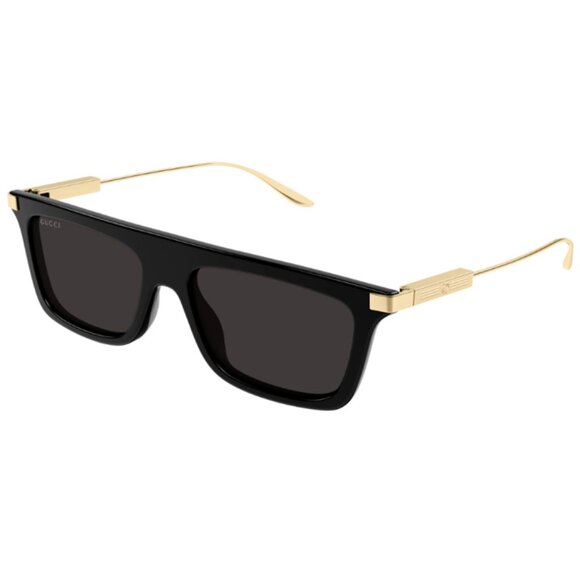 NEW GUCCI SUNGLASSES, BLACK GOLD MEN SUNGLASSES GUCCI - Picture 1 of 3